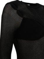 "Off-White" Top femme noir en viscose coupe standard – Image 4