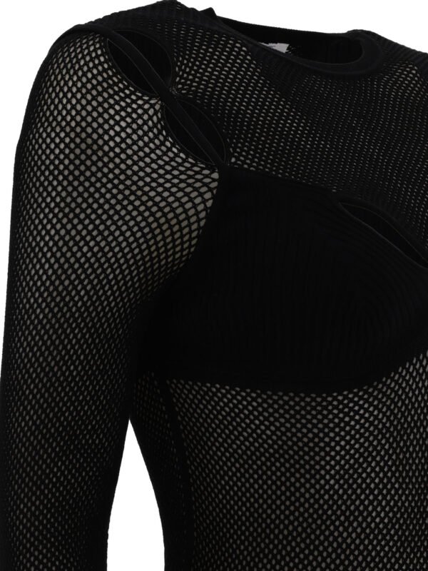 "Off-White" Top femme noir en viscose coupe standard – Image 4