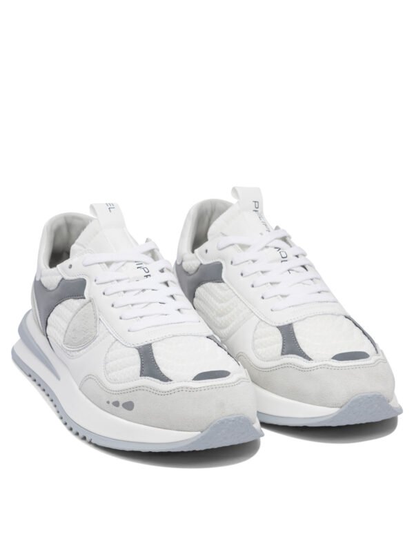 "Philippe Model Paris" sneakers homme gris en cuir et tissu - Image 2