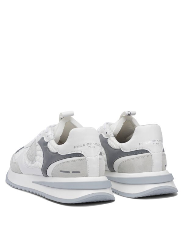 "Philippe Model Paris" sneakers homme gris en cuir et tissu - Image 4