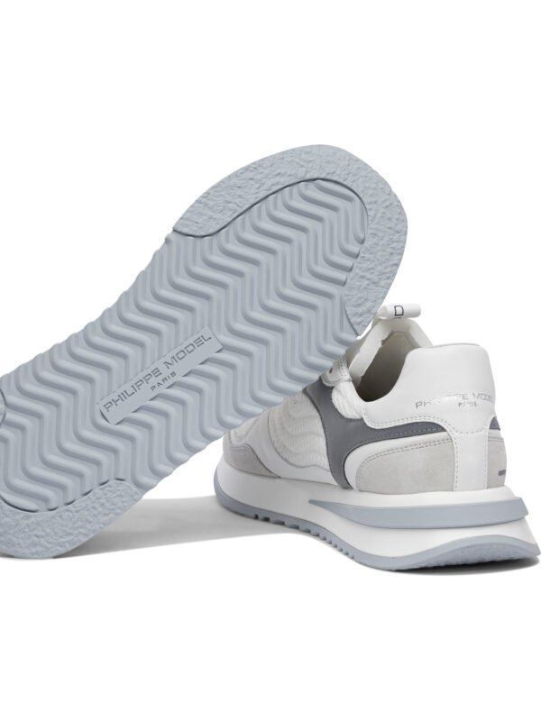 "Philippe Model Paris" sneakers homme gris en cuir et tissu - Image 5