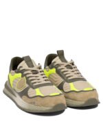 "Philippe Model Paris" sneakers homme vertes et marron en tissu et cuir – Image 2