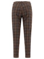 "Peserico" pantalon femme à carreaux marron en laine coupe regular - Image 2