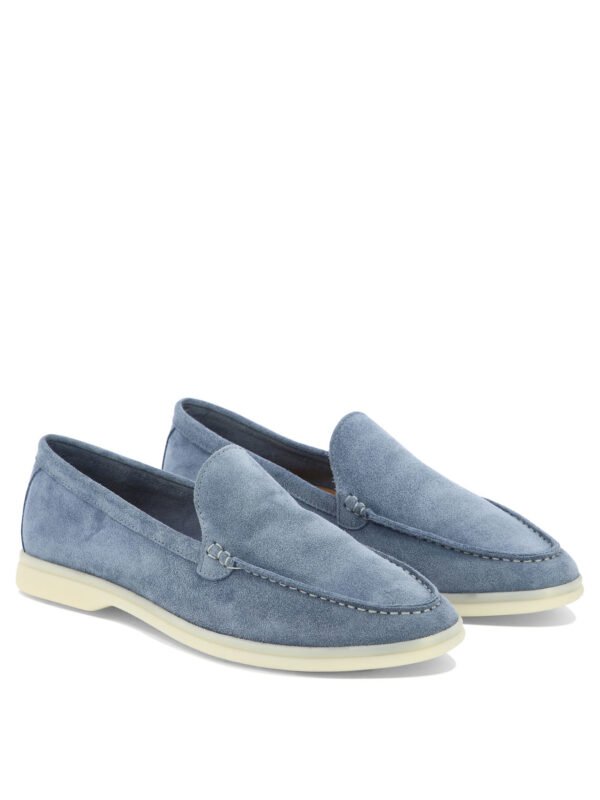 "BEKK" Mocassins homme bleu en suède et semelle gomme – Image 2