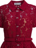 "Self-Portrait" Robe femme bordeaux en polyamide coupe standard – Image 3