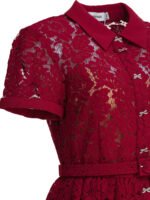 "Self-Portrait" Robe femme bordeaux en polyamide coupe standard – Image 4