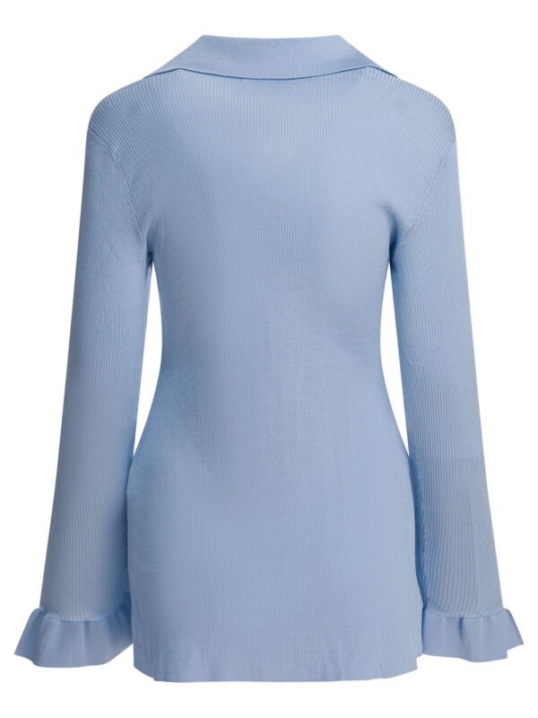 "Self-Portrait" Top femme bleu en viscose coupe standard – Image 2