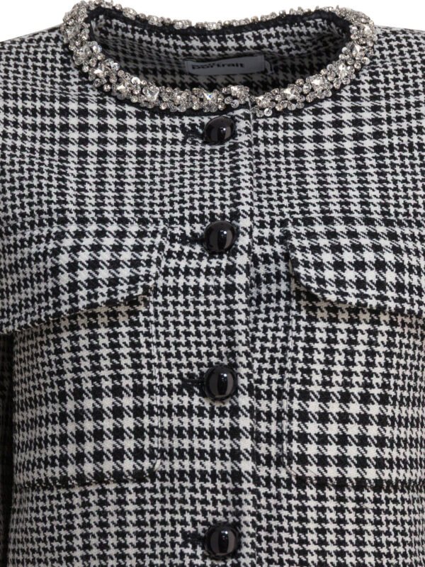 "Self-Portrait" Veste femme gris en polyester coupe standard – Image 3