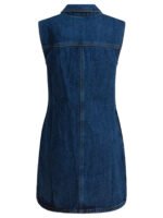 "Self-Portrait" Robe femme bleue en jean coupe standard – Image 2