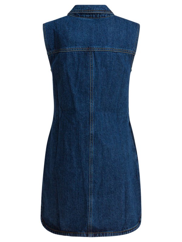 "Self-Portrait" Robe femme bleue en jean coupe standard – Image 2