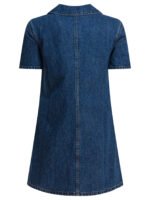 "Self-Portrait" Robe femme bleue en coton – Image 2