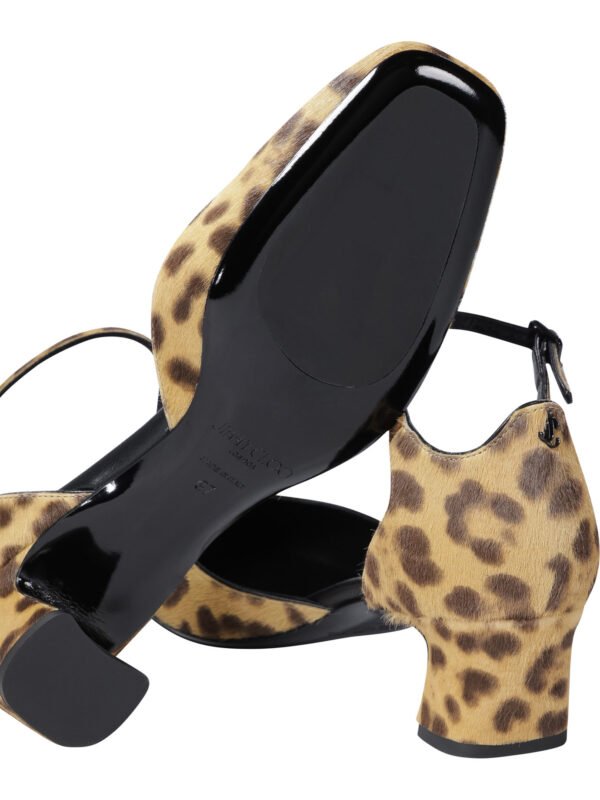 "Jimmy Choo" escarpins femme marron imprimé léopard Pixie en cuir - Image 5