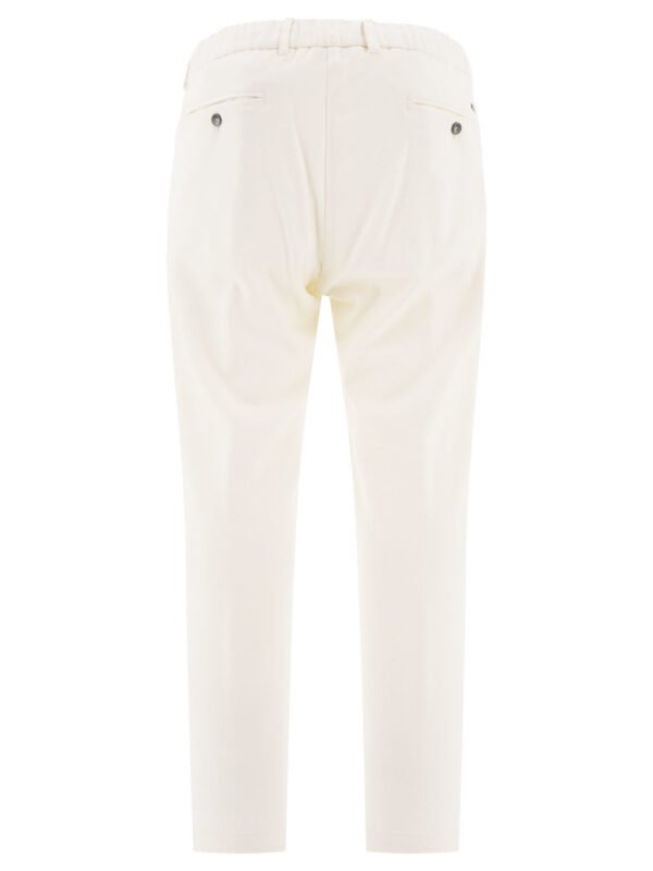 "Herno" pantalon homme blanc en cachemire et soie coupe regular – Image 2