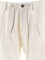 "Herno" pantalon homme blanc en cachemire et soie coupe regular – Image 3