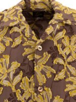 "Needles" chemise homme marron Cabana manches courtes en coton et cupro – Image 3