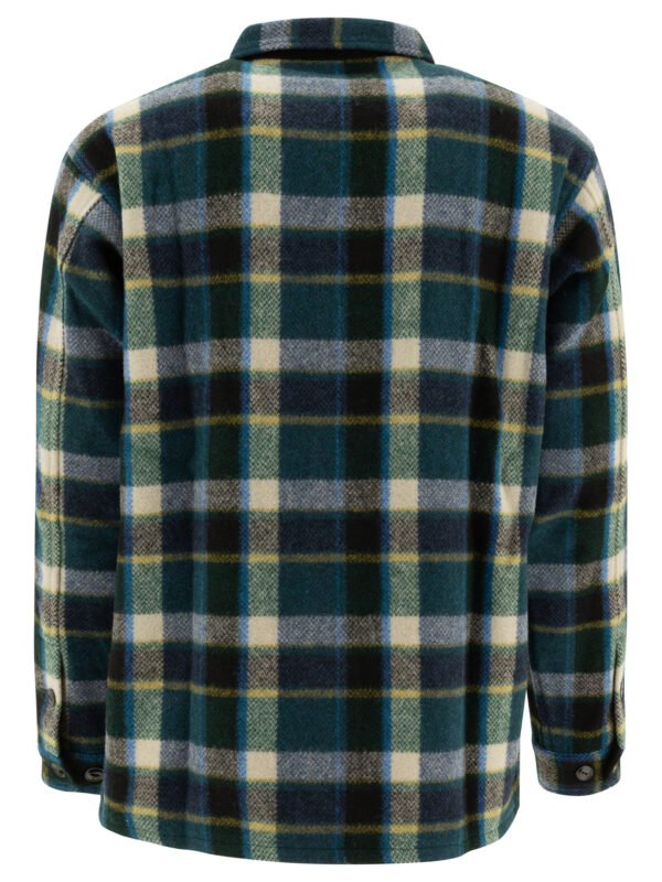 "South2 West8" chemise Smokey en laine melton verte pour homme – Image 2