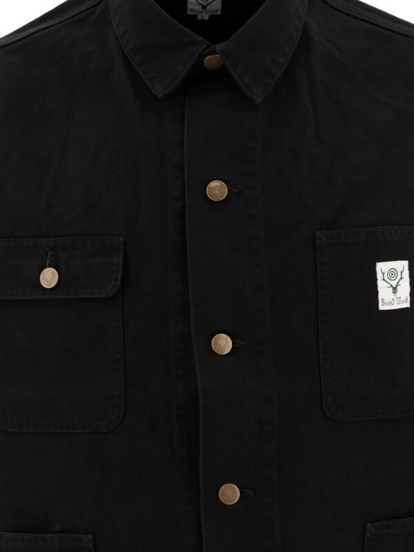 "South2 West8" veste Coverall en coton noir pour homme - Image 3