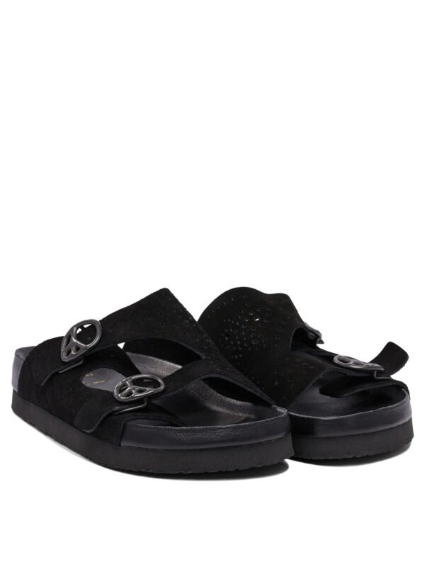 "Needles" sandales homme noires en cuir – Image 2