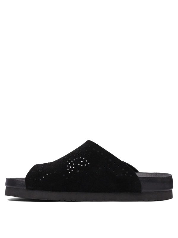 "Needles" sandales homme noires en cuir – Image 3