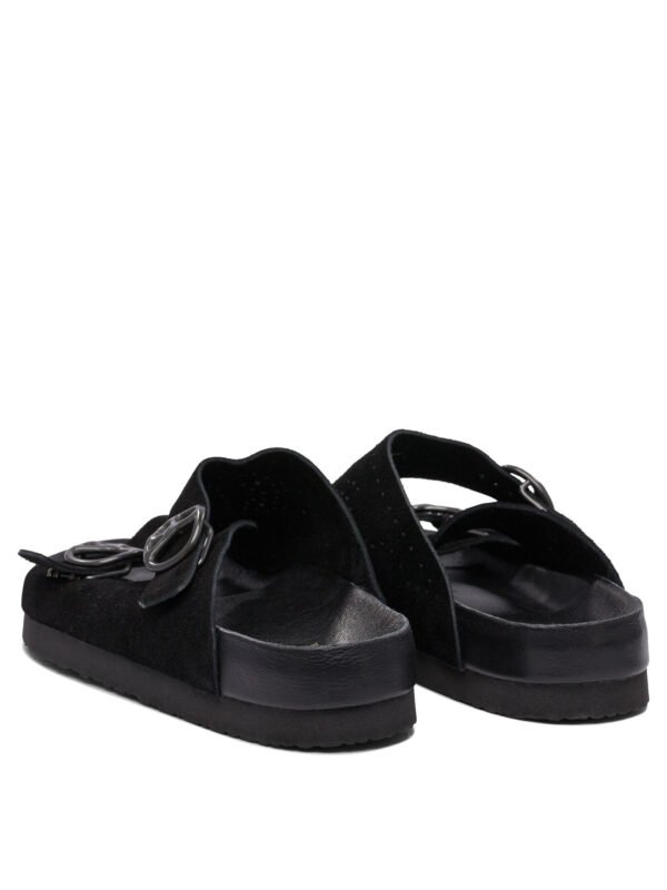 "Needles" sandales homme noires en cuir – Image 4