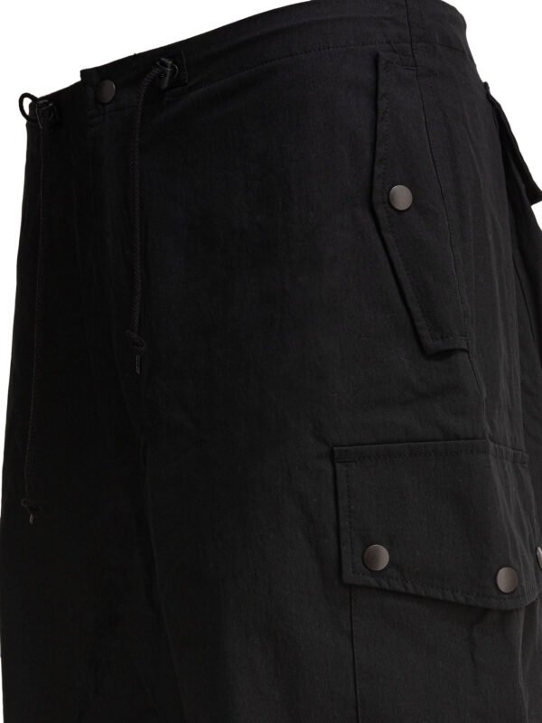 "Needles" pantalon cargo homme noir en coton et nylon coupe oversize – Image 4