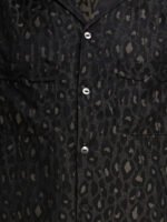 "Needles" chemise One-Up noire en polyester et coton coupe décontractée à manches longues pour homme – Image 3