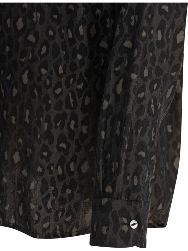 "Needles" chemise One-Up noire en polyester et coton coupe décontractée à manches longues pour homme – Image 4