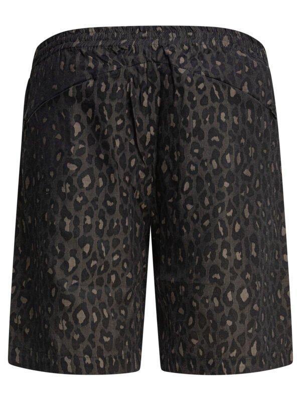 "Needles" short marron imprimé léopard en polyester et coton coupe regular pour homme – Image 2