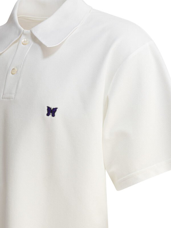 "Needles" polo homme blanc en polyester coupe regular – Image 4