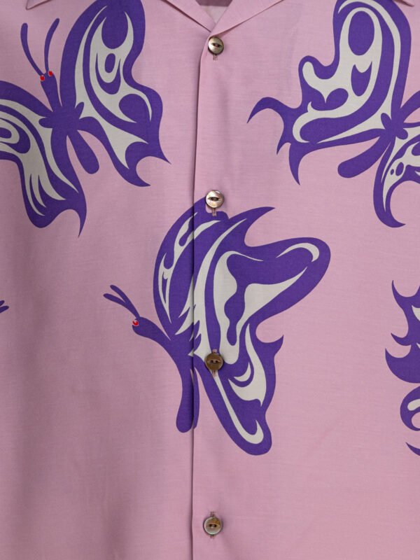 "Needles" chemise homme rose rayonne coupe regular – Image 3