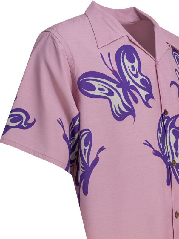 "Needles" chemise homme rose rayonne coupe regular – Image 4