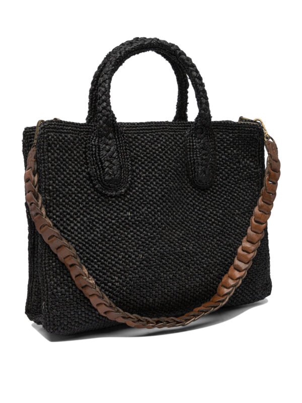 "Ibeliv" sac à main femme noir en raphia – Image 2