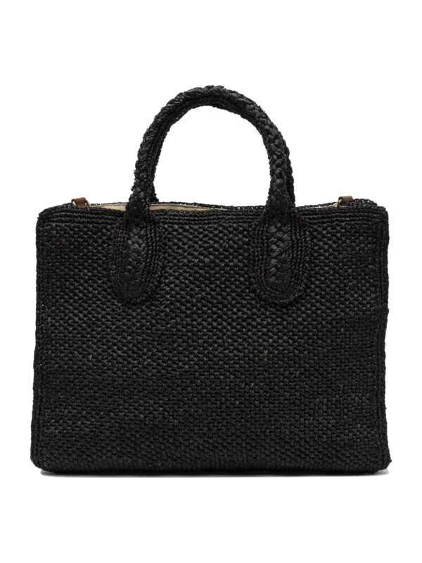 "Ibeliv" sac à main femme noir en raphia – Image 3