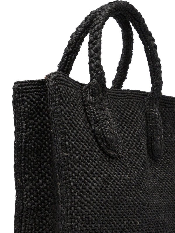 "Ibeliv" sac à main femme noir en raphia – Image 4