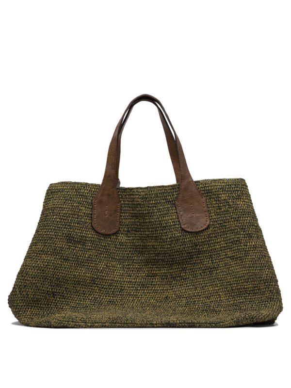 "Ibeliv" sac à main vert en raphia pour femme – Image 3