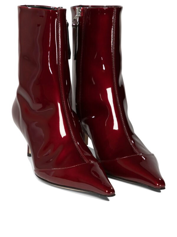 "Aeyde" bottine Roe bordeaux cuir verni - Image 2