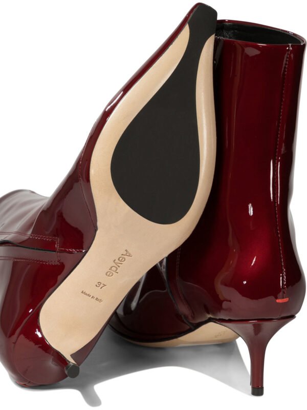 "Aeyde" bottine Roe bordeaux cuir verni - Image 5