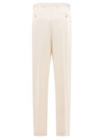 "Rick Owens" pantalon femme blanc en acétate coupe regular taille haute – Image 2