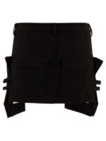 "Rick Owens" jupe courte femme noire Stefan en laine coupe ajustée – Image 2