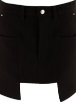 "Rick Owens" jupe courte femme noire Stefan en laine coupe ajustée – Image 3