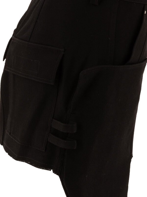 "Rick Owens" jupe courte femme noire Stefan en laine coupe ajustée – Image 4