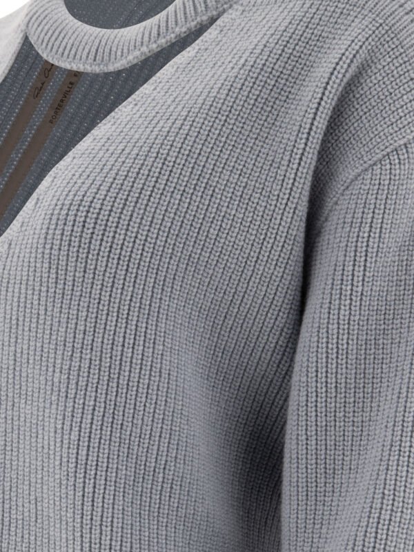 "Rick Owens" Pull femme bleu clair en laine coupe ample – Image 4
