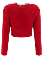 "Self-Portrait" veste femme rouge effet métallisé – Image 2