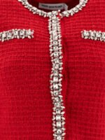 "Self-Portrait" veste femme rouge effet métallisé – Image 3