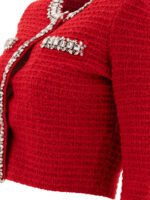"Self-Portrait" veste femme rouge effet métallisé – Image 4