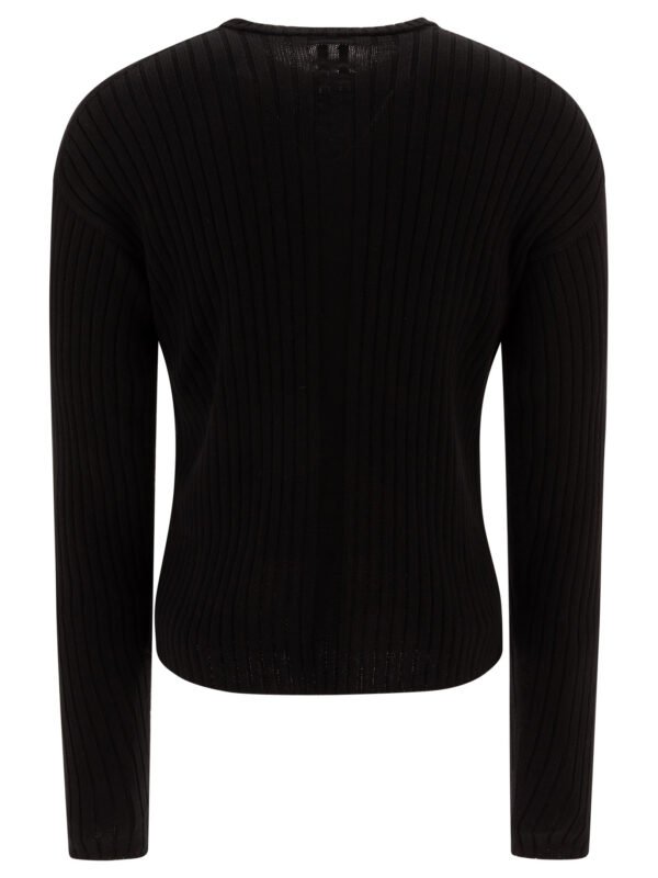 "Rick Owens" Pull homme noir en coton coupe regular – Image 2