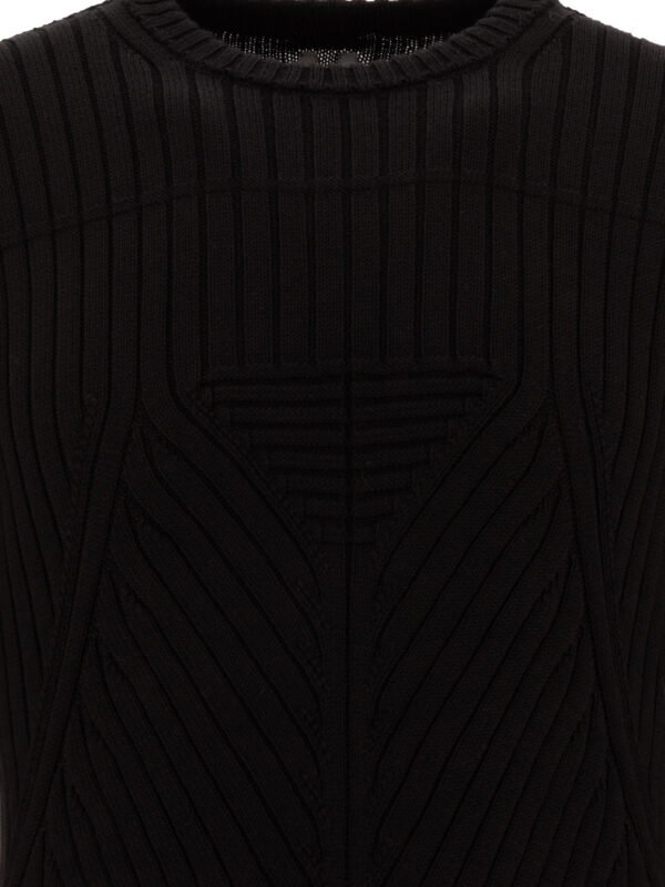 "Rick Owens" Pull homme noir en coton coupe regular – Image 3