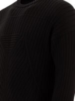 "Rick Owens" Pull homme noir en coton coupe regular – Image 4