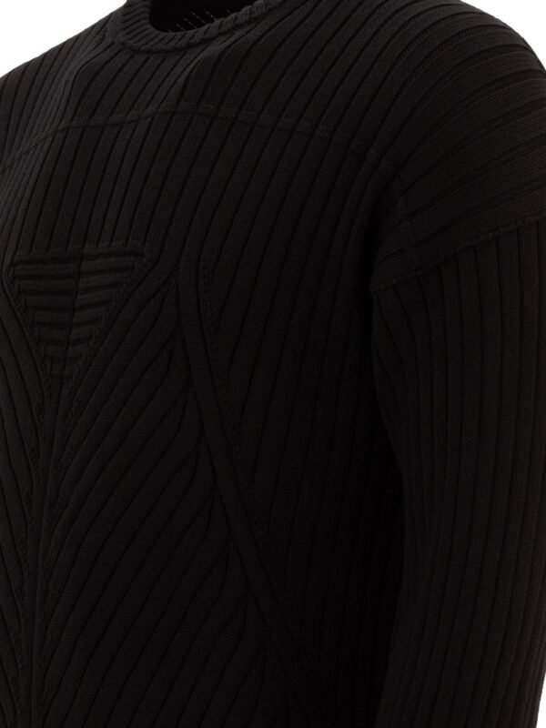 "Rick Owens" Pull homme noir en coton coupe regular – Image 4