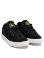 "Stone Island" Baskets basses homme noires en suède et semelle gomme – Image 2